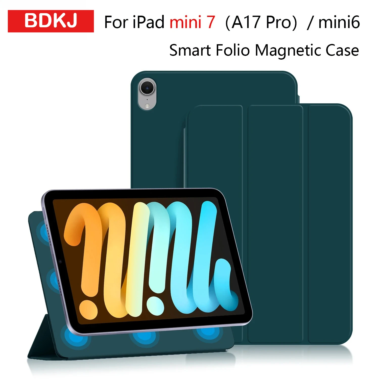 Premium Magnetic Leather Smart Tablet Case with Foldable Cover