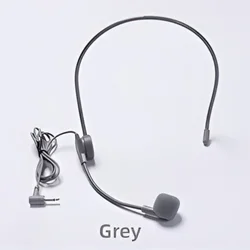 Enhanced Hands - Free Wired Microphone for Presentations and Performances (GRAY)