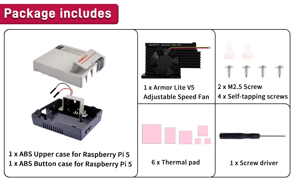 Чехол 52Pi для Raspberry Pi 5 с кулером Armor Lite V5 | AliExpress