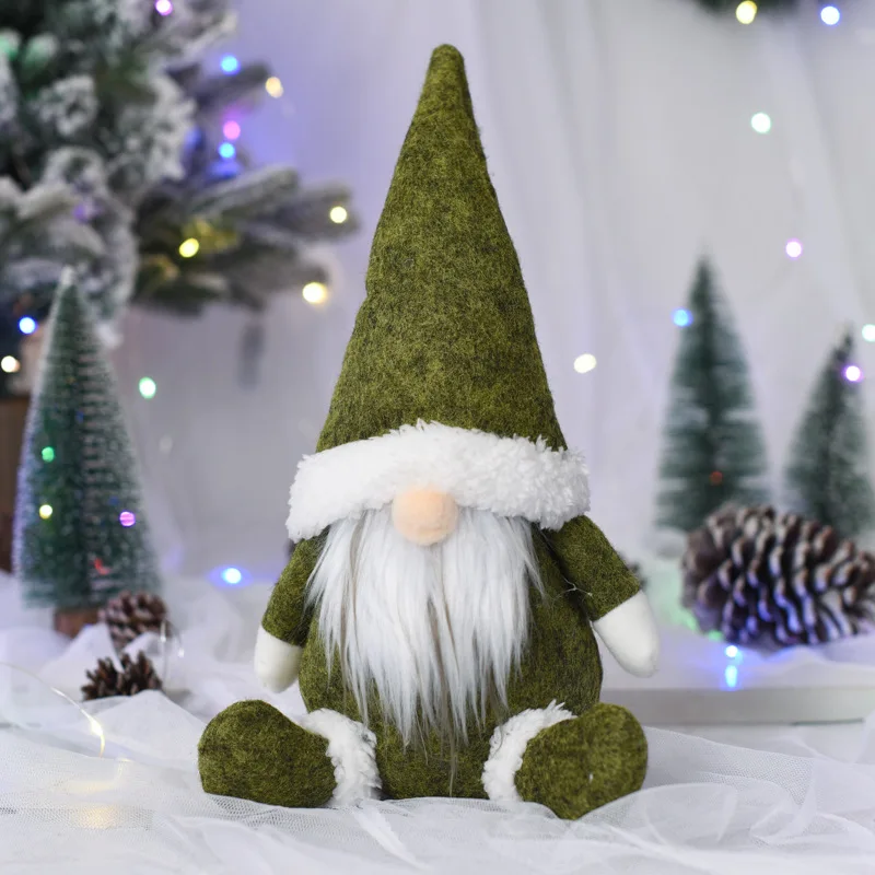 Gnomo Di Natale In Peluche Fatto A Mano – Decorazione Tomte 29 Cm, Rosso E Verde, Per Casa, Albero E Tavola, Significato Porta Fortuna