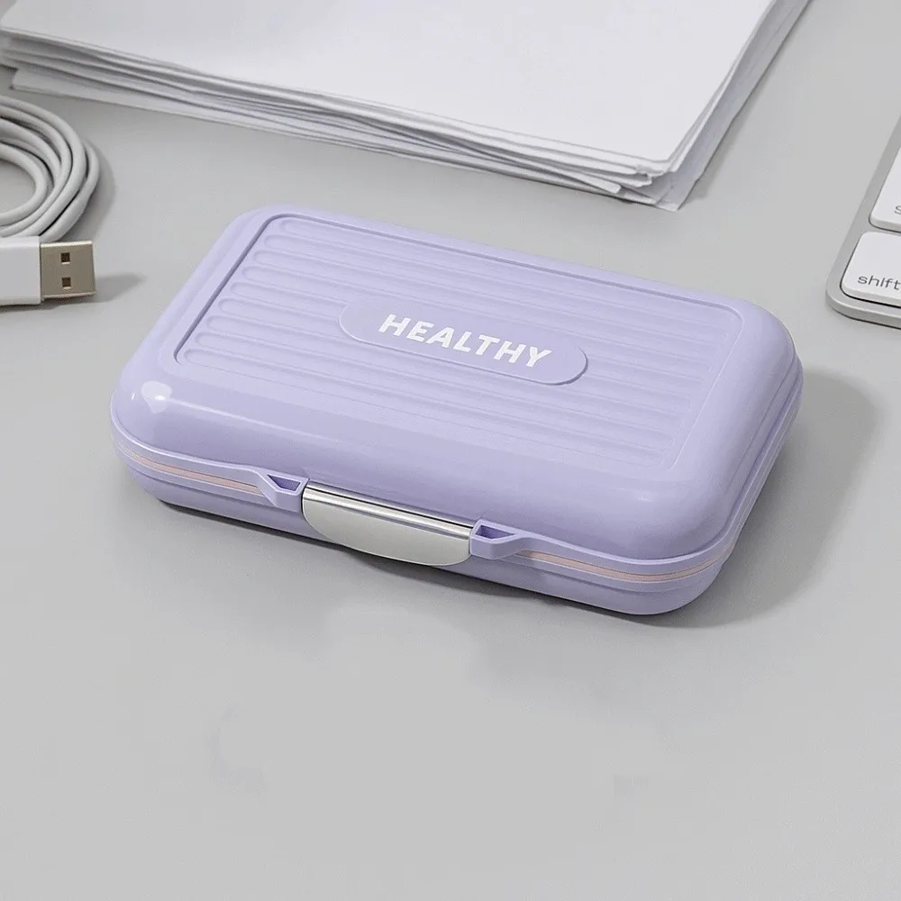 Plastic 7 Day Pill Box Large Capacity Damp-proof Portable Pill Container Waterproof Separate Container Pill Case Travel