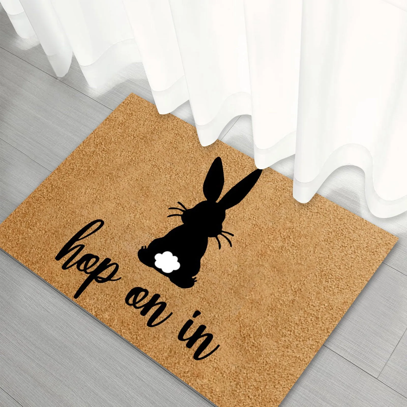 Easter Bunny Door Mats Welcome Rugs Front Door Mat Decoration Peace Love Easter Rabbit Rugs Home Decor Hallway Entrance Carpet