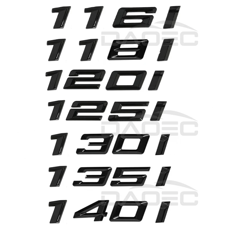 자동차 ABS 트렁크 레터 로고 배지 엠블럼 데칼 스티커, BMW 1 시리즈 116i 118i 120i 125i 130i 135i 140i E81 E82 E87 E88 F20 F21