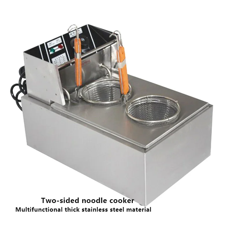 Commercial Noodle Pot 220 Volt 2 Cylinder Noodle Cooking Machine Soup Kitchen Oven Stainless Steel Cookware Spicy Pot