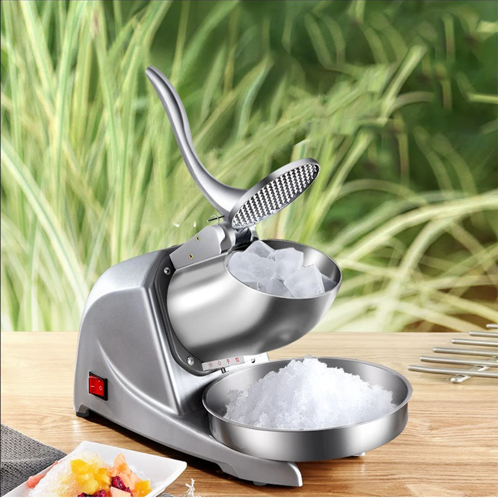 220V Multifunctional Ice Crusher Mini Ice Shavers Chopper Electric Snow Ice  Maker Double Blade Ice Shaver Block Breaking Machine AliExpress