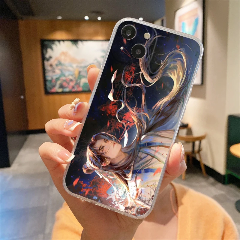 Comic Man Erha and His White Cat Master Transparent Phone Case Cover