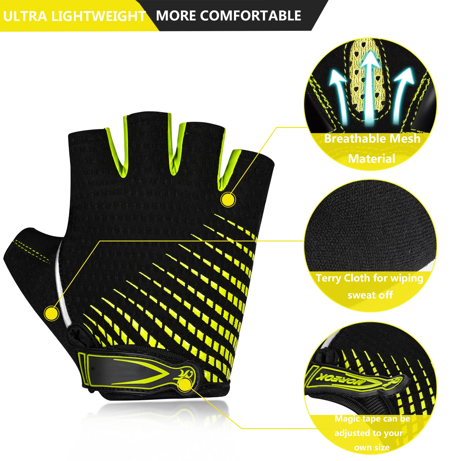 Sport Gloves Bike Gloves Half Finger MTB Bicycle Gloves 5mm Liquid Gel Pads Shock-absorbing Mountain Bike Road Cycling for Men Women