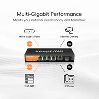 KeepLiNK 6-Port Multi-Gigabit Switch with 5-2.5Gbps Ethernet Ports and 1-10Gbps SFP+ Uplink - Image 4