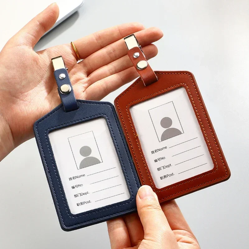 Premium Genuine Leather ID & Credit Card Holder – Versatile Badge & Card Case
