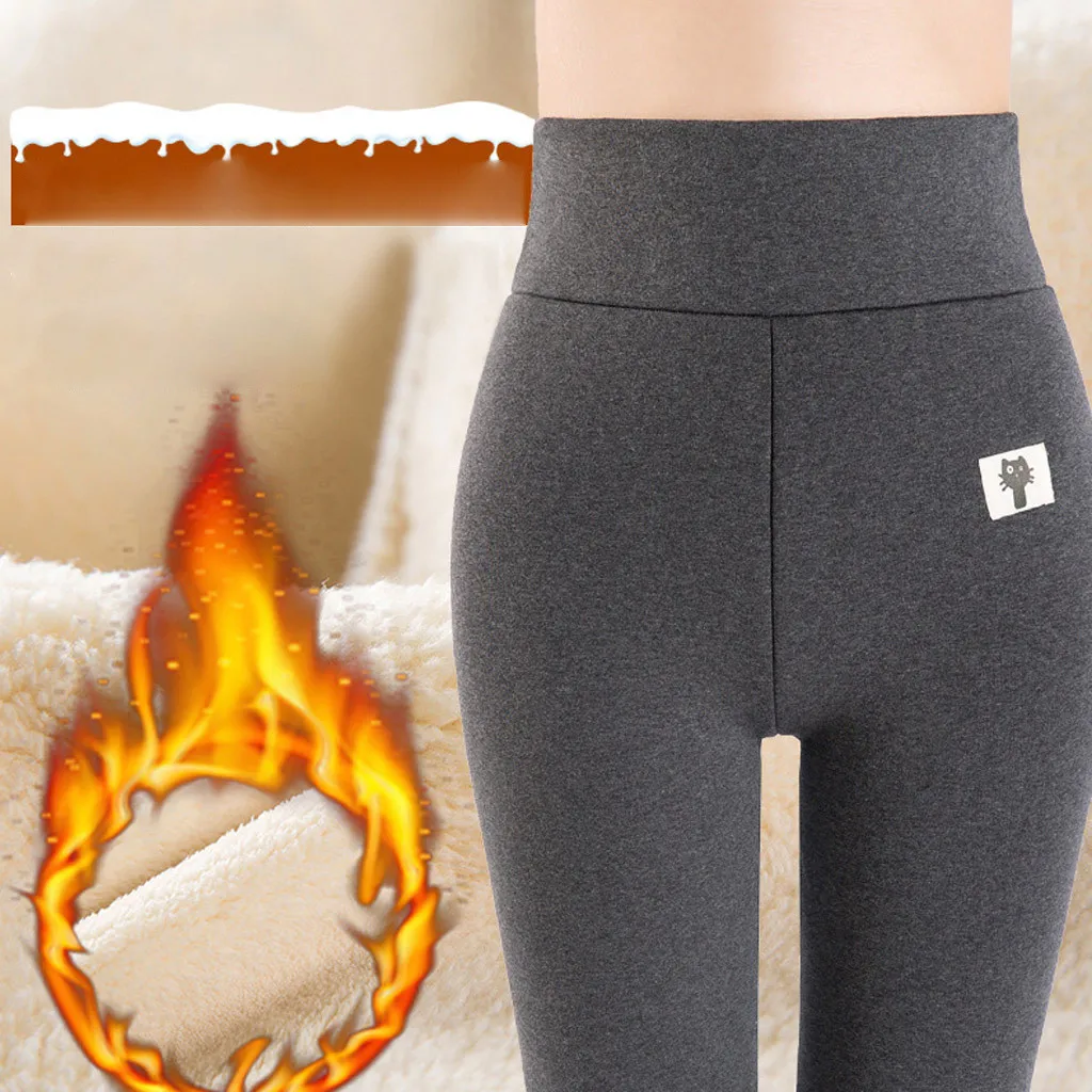 

2024 Hot New Warm Women Pants Winter Skinny Thick Velvet Wool Fleece Leggins Trousers Lambskin Cashmere Pants Female Leggings