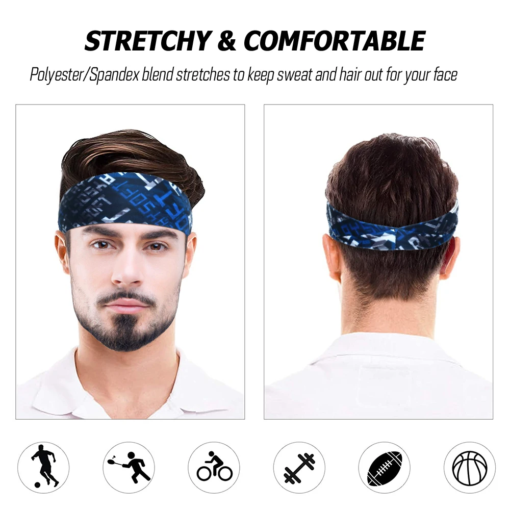 Athletic Headband Elastic Sweatbands Women Men Basketball Sports Yoga Gym Fitness Cycling Sweat Band Volleyball Tennis Hairband