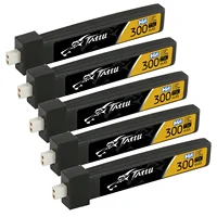 TATTU 5PCS 1S 300mAh 3.8V 75C HV 4.35V Lipo Battey With BT2.0 Plug For BETAFPV Ceuts FPV Kit Racing Drone FPV BT2.0 Connector 1