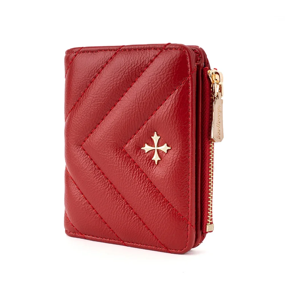 

Creative Embossing Short Wallets for Women Small PU Leather High Quality Hasp Card Holder Female Zipper Coin Purse Red Money Bag