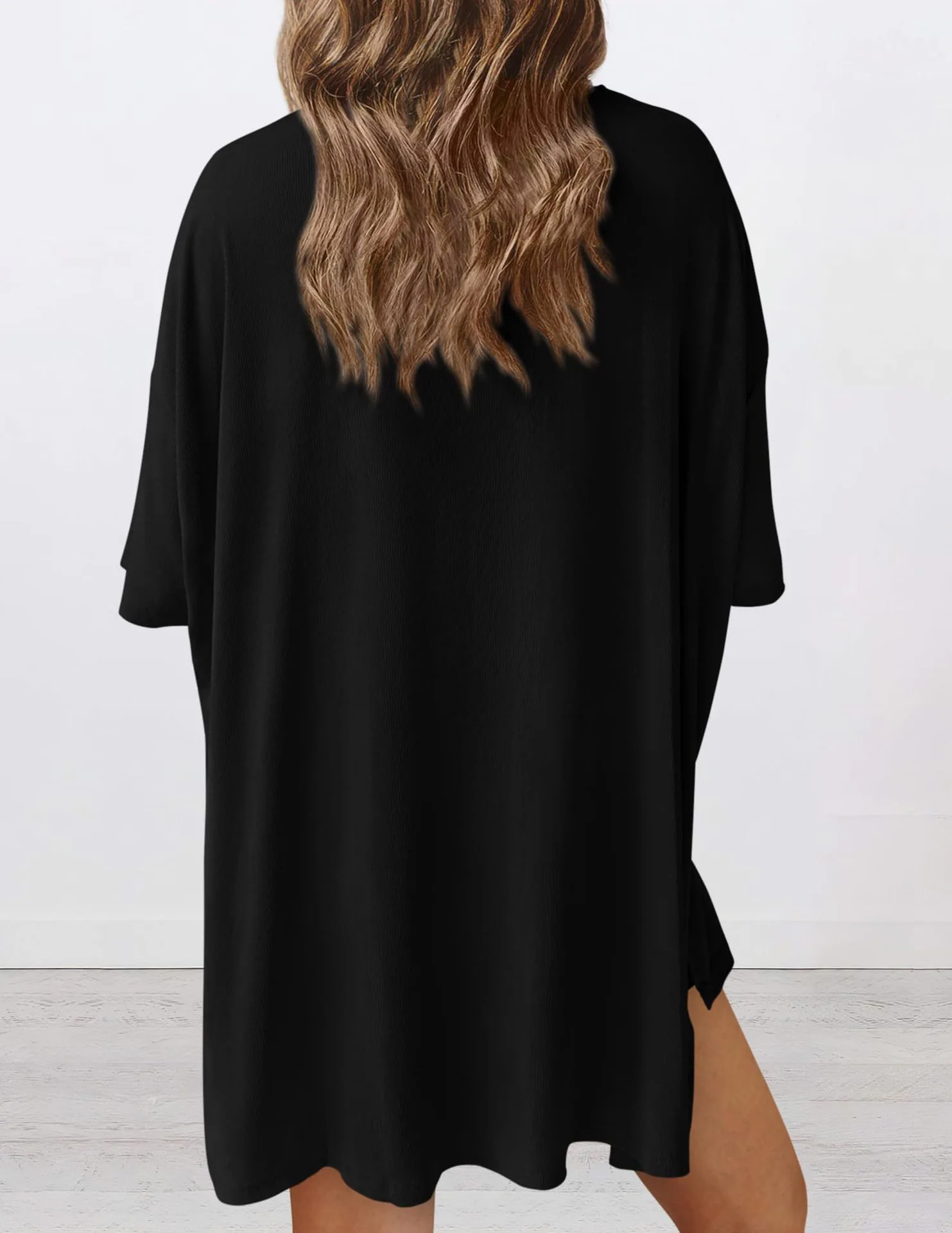 2026 Damen Oversize Zweiteiler Sommer Lässiges Lockeres T-Shirt und Biker-Shorts Set Loungewear – Detail 5
