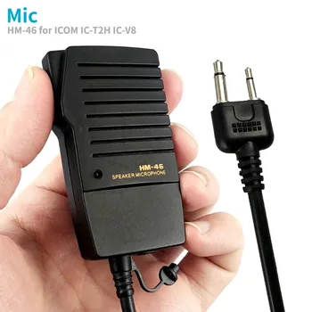 HM-46 Microfono altoparlante portatile per ICOM IC-T2H IC-T7H IC-T90A IC-W32A IC-2GXAT IC-T22A Walkie Talkie Radio bidirezionale