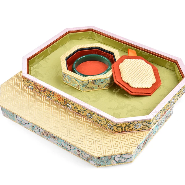 Palace Wind Belt Cover Jewelry Creative Tray Jade Jewelry Display Tray Dustproof Ring Bracelet Storage Tray 3