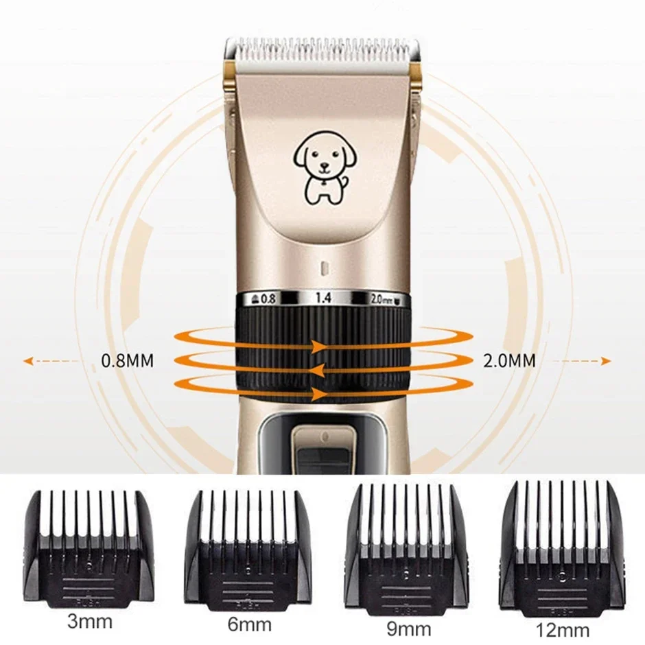 Dog Clipper Dog Hair Clippers Grooming (Pet/Cat/Dog/Rabbit) Haircut Trimmer Shaver Set Pets Cordless Rechargeable Professional - 4
