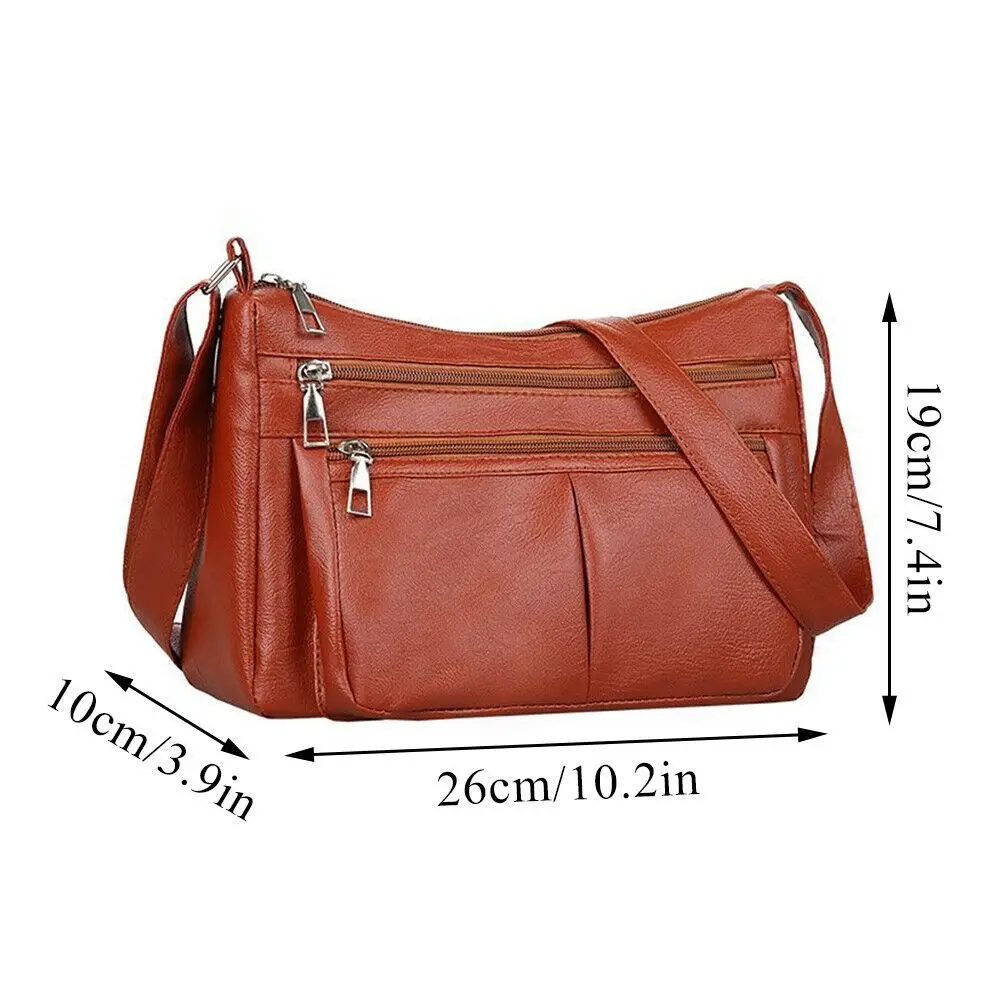 Versatile Womens Shoulder Bags Water Resistant Handbag 4 Color Faux Leathe Messenger Bag Fashionable Crossbody Bag