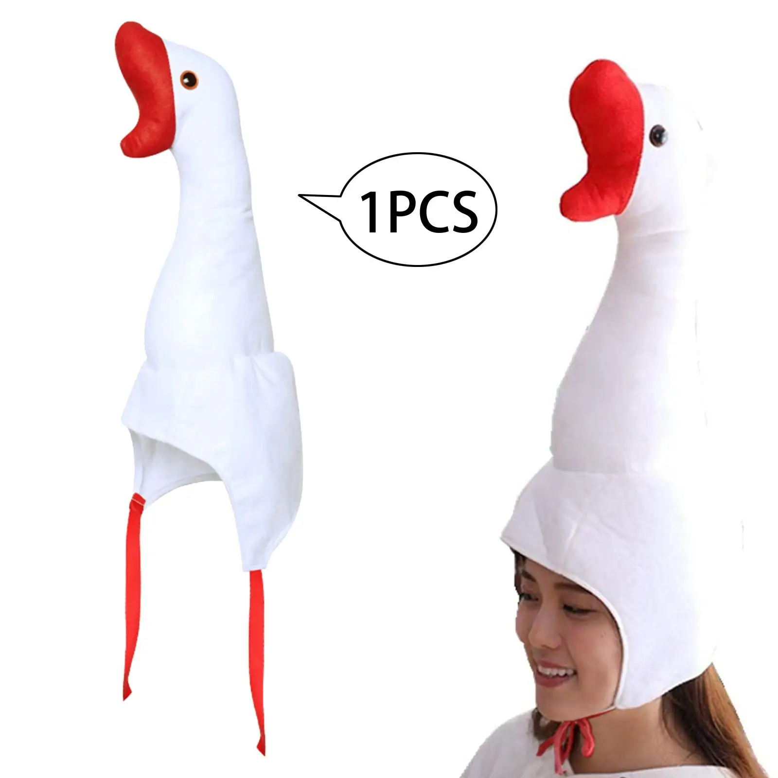 Plush Goose Hat Adults Photo Prop Decoration Creative Funny Costume Hat