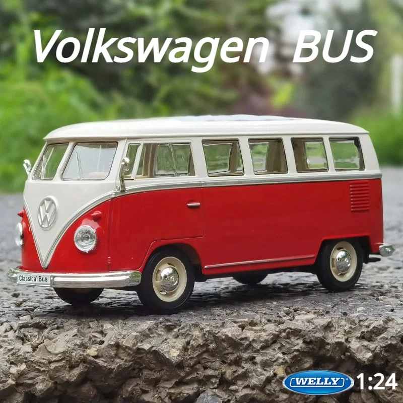 

WELLY 1:24 Volkswagen VW T1 BUS 1963 T2 BUS Alloy Car Model Diecasts & Toy Vehicles Collect Car Toy Boy Birthday gifts