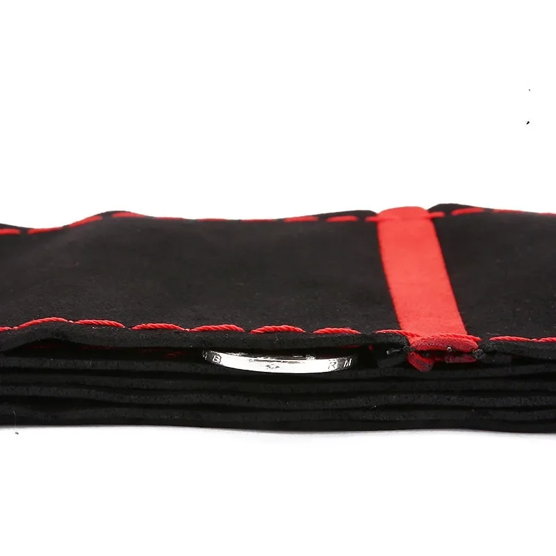 Steering Wheel Cover Black Suede Steering Wheel Cover DIY Braid For Diameter 38cm Auto Accessories