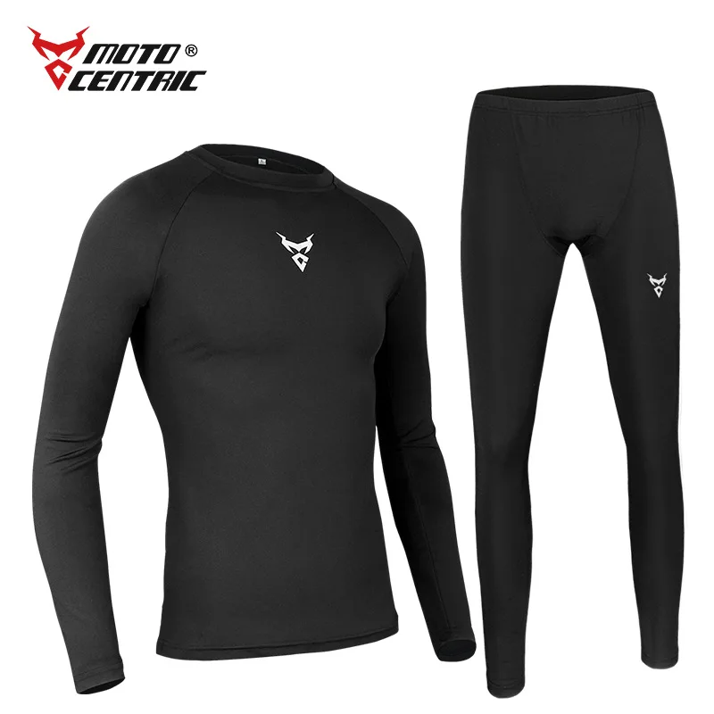 Motorcycle Underwear MOTOCENTRIC Motorcycle Underwear Quick-Drying Set Men's Motorcycle Sweat Clothes Base Layers Tight Long Johns Tops & Pants Set