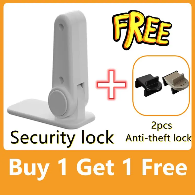 

Sliding Sash Stopper Cabinet Locks Door Window Security Anti-theft Lock Sliding Doors Baby Kids Child Safety Lock Fixing Device