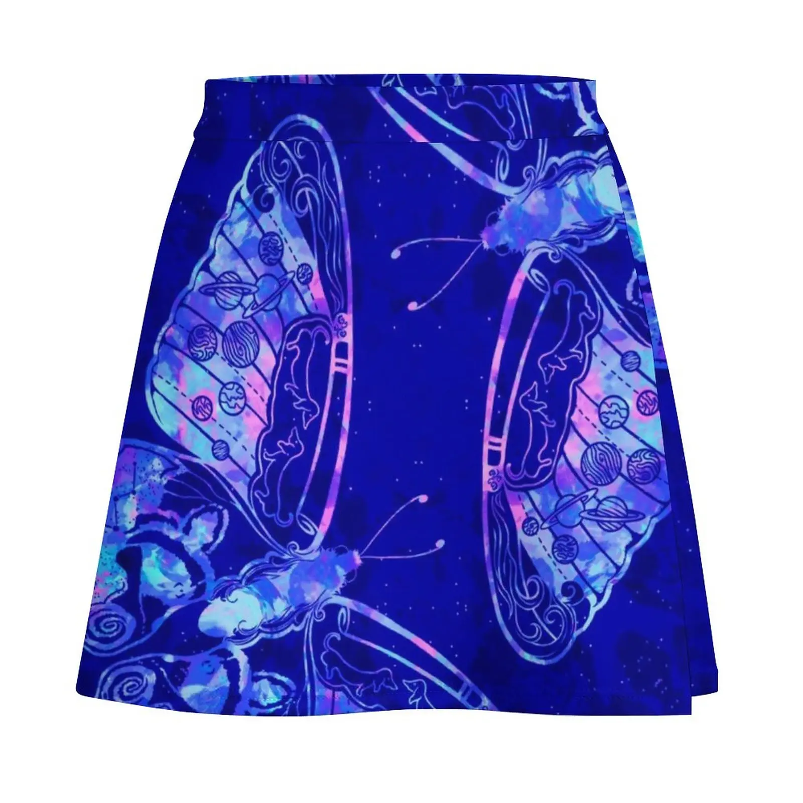 SPACEDOGS: Butterfly Blue 2 Mini Skirt women's summer dress 2024 short skirt for women