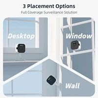 Caméra de fenêtre 4K, WiFi 5GHz, caméra intérieure pour la sécurité domestique, vision nocturne couleur, détection de mouvement, enregistrement 24/7, installation rapide 6