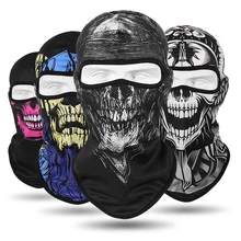 

Skull Cycling Balaclava Men Motorcycle Full Face Mask Lycra Moto Biker Cap Windproof Bicycle Ski Face Shield Cover Bandana Scarf