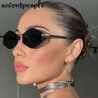 Lunettes de soleil hexagonales à petite monture pour femme, style punk, marque de luxe 2026, classiques steampunk, polygone, pour dames, protection solaire vintage 3