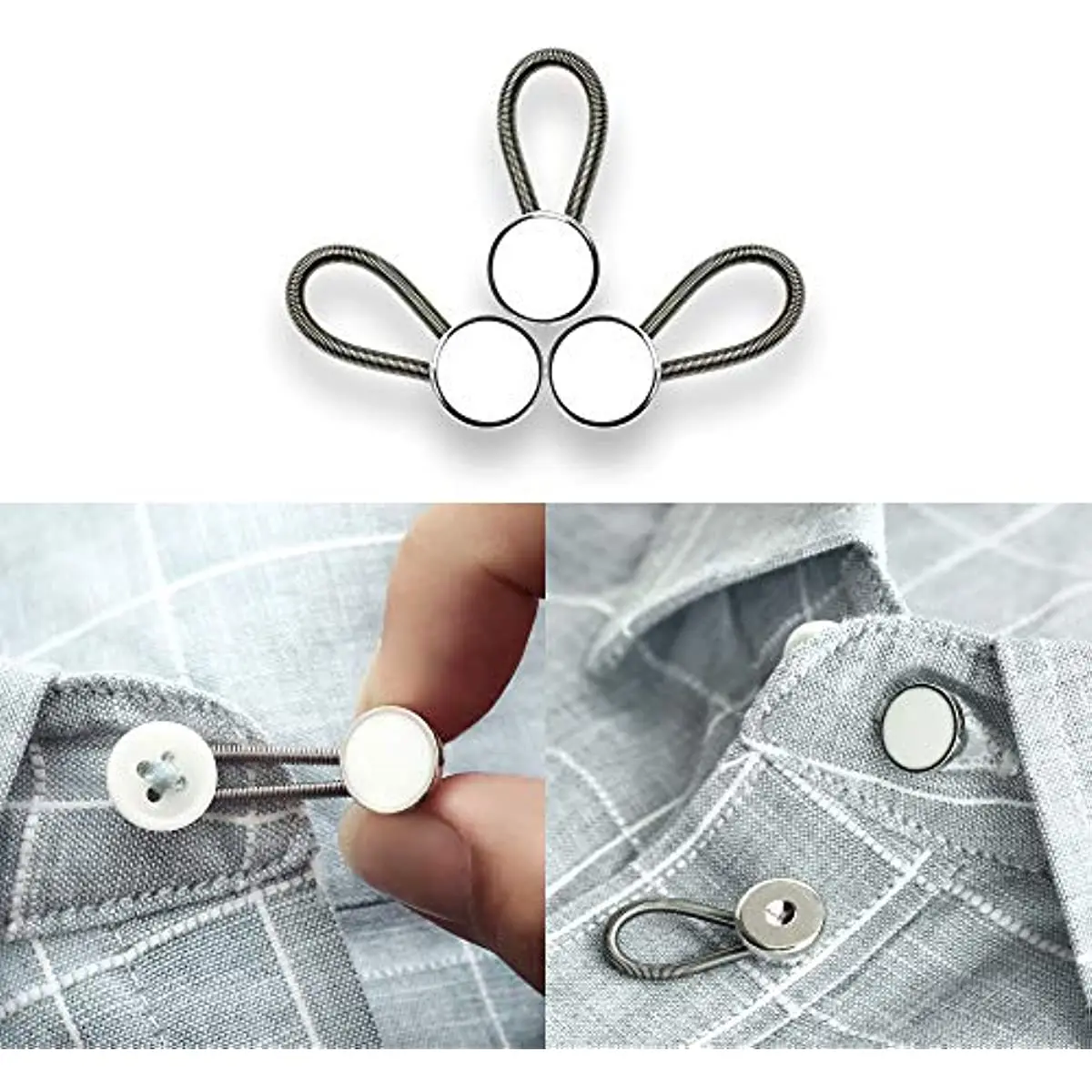 Shirt Collar Button Extender Elastic Neck Buttons for Mens Dress  Comfortable Tie Extensions DIY Apparel Sewing Fabric Supp Tool - AliExpress