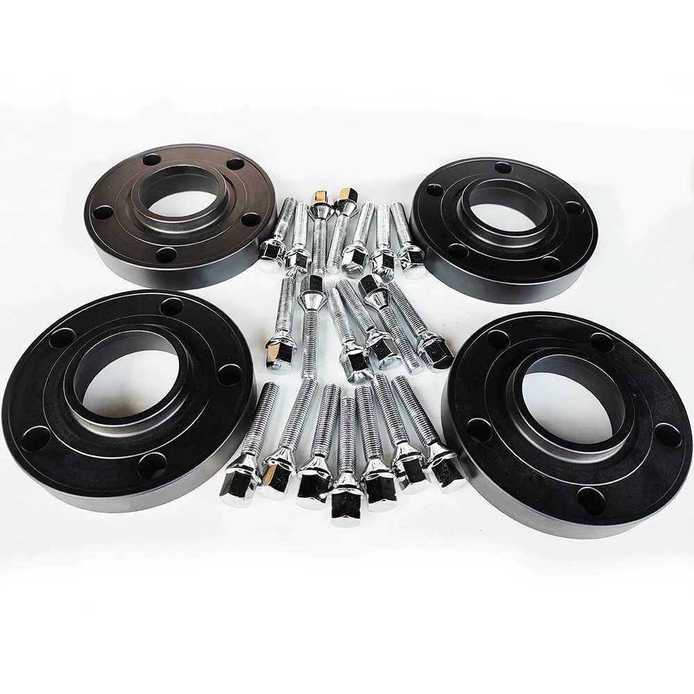 4PCS 0.8 inches 20mm thickness 6061-T6 Aluminum hub-centric 74.1 5X120 wheel Spacers  with bolts for BMW X5/X6