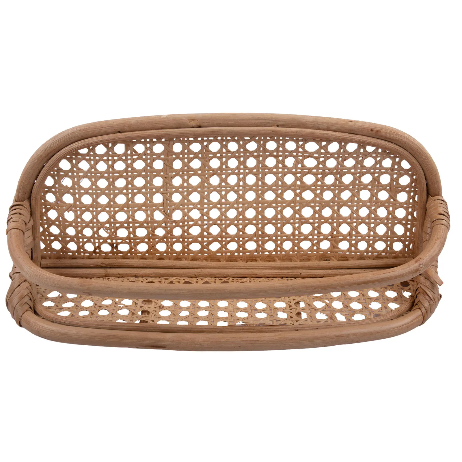 

Storage Rack Rattan Shelf 40*16*11cm Floating Shelves Hand-woven Hanging Plant Shelf Linen Rope 1pcs Brand New