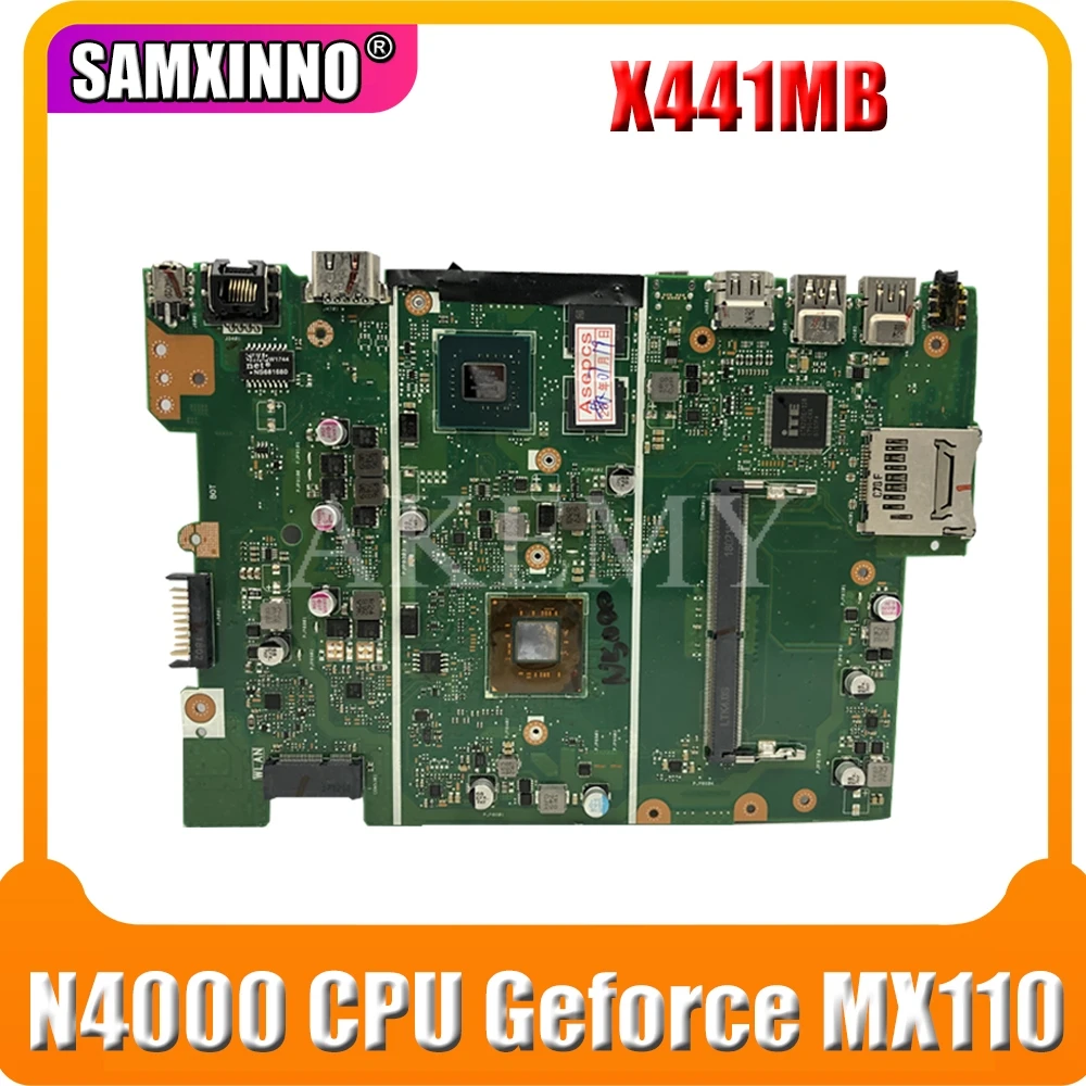 Материнская плата SAMXINNO X441MB для Asus X441 X441M материнская Laotop с процессором N4000 Geforce MX110