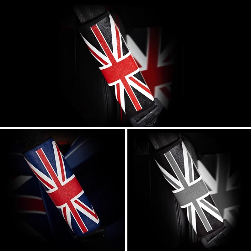 BMW MINI Cooper JCW One S Countryman Clubman F55 F56 F60 R60 R56 R55용 PU 가죽 자동차 안전벨트 커버 패드 어깨 보호대