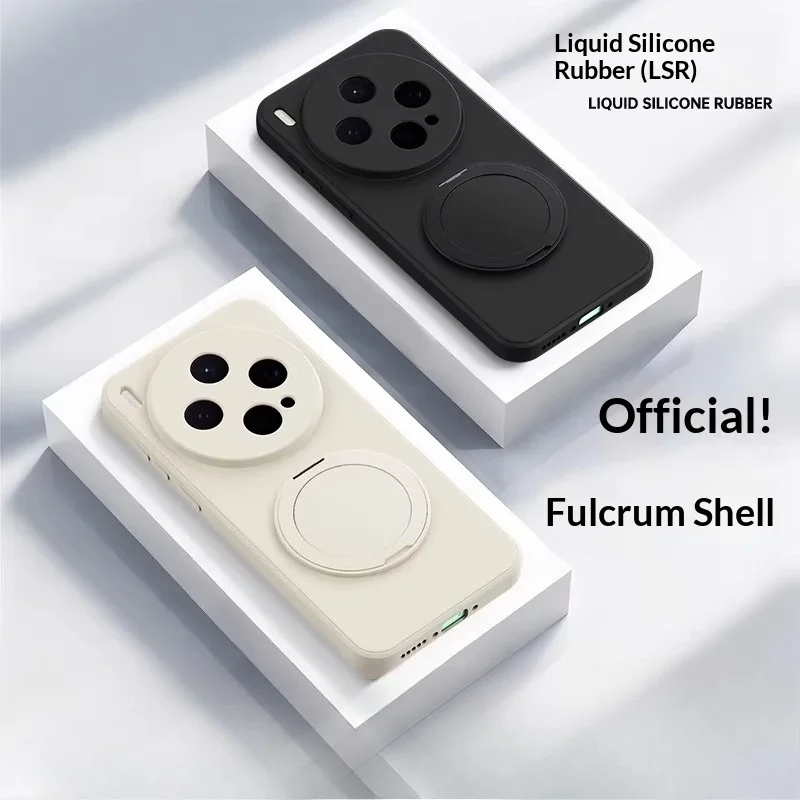 Premium Liquid Silicone Skin-Friendly Case with 360° Rotating Stand