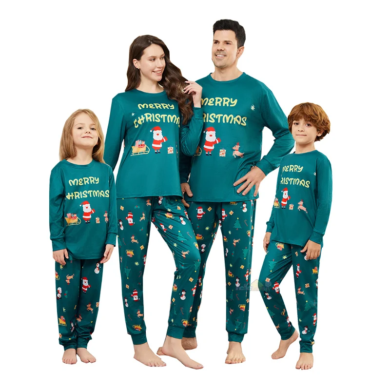 Conjuntos de pijamas familiares a juego para Navidad 2025, camisetas para adultos, niños y bebés, 2 piezas, pijamas de aspecto familiar para Navidad, ropa para perros