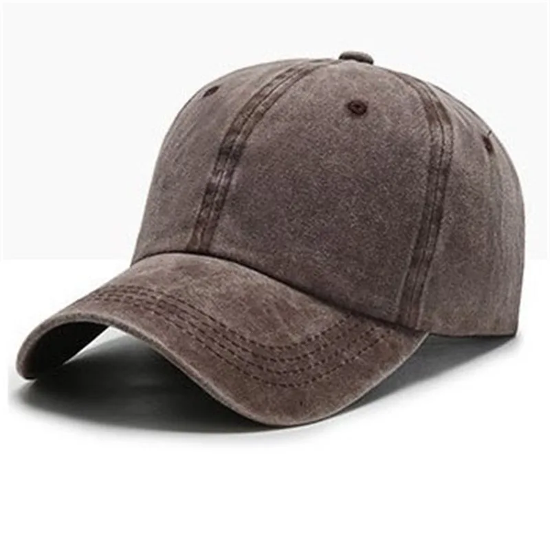  - Solid Washed Denim Baseball Cap Vintage Unisex Cotton Sport Hat Outdoor Soft Top Breathable Versatile Sunshade Caps Women Men