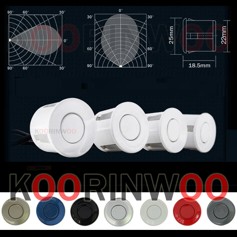 Koorinwoo Parktronic 자동차 주차 센서 용 스마트 시스템 8/6/4 후면 + 전면 카메라 소리 부저 안드로이드 라디오의 장애물 표시