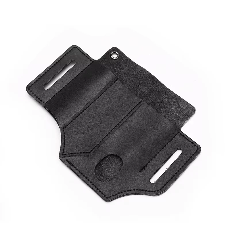 Outdoor Leather EDC Tool Knife Sheath Pockets Multitools Holder Essentials Organizer Belt Pouch Pocket Hunt Portable Flashlight 2