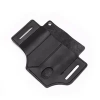 Outdoor Leather EDC Tool Knife Sheath Pockets Multitools Holder Essentials Organizer Belt Pouch Pocket Hunt Portable Flashlight 2
