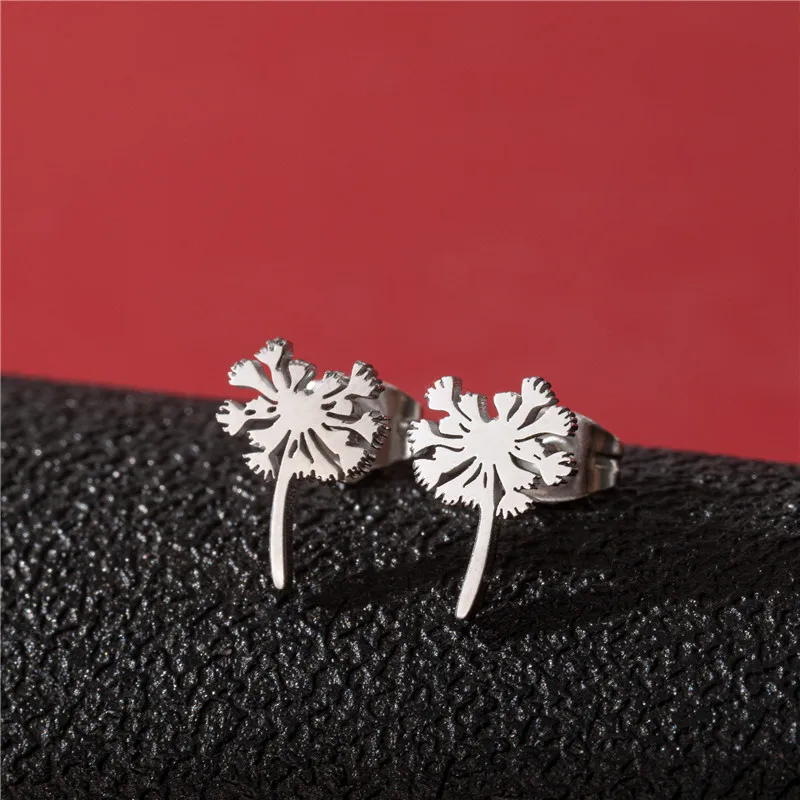 3 Stücke Winzige Edelstahl Ohrringe Sets Böhmen Blatt Löwenzahn Ohrringe Modeschmuck Nettes Kreuz Hexagon Ohr Piercing Punk Geschenk – Detail 24