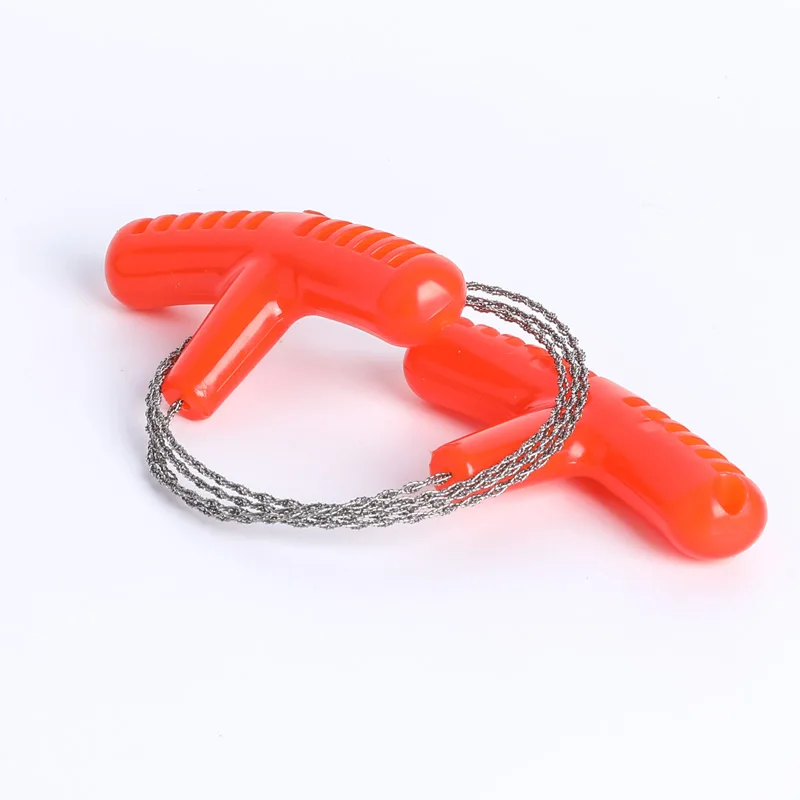 Outdoor Camping Hiking hand rope saw Portable Stainless Steel Wire Saw with Finger Handle Survive Tool camping accsesorios