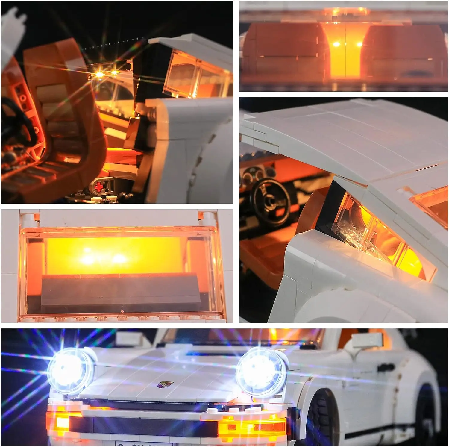 Hprosper LED 조명 10295 Creator Expert Porsche 911 자동차 장식 램프(배터리 박스 포함)(레고 빌딩 블록은 포함되지 않음)