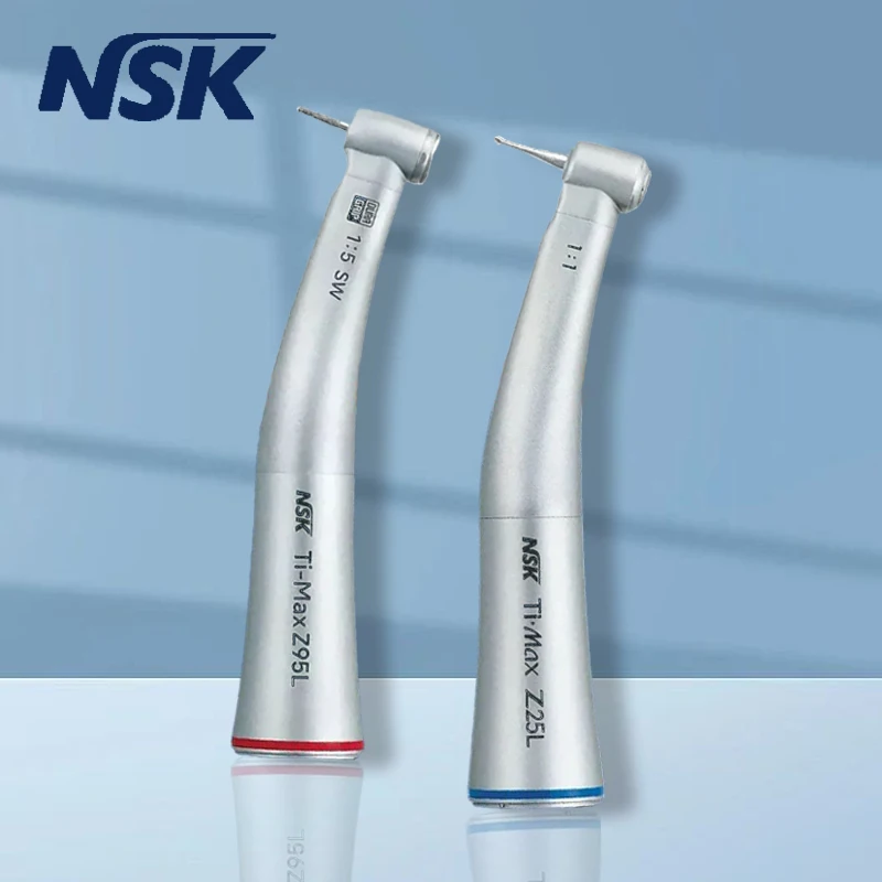 Nsk Pulsante Contrangolo Dentale Manipolo 1:5 Aumentare La Velocità Manipolo Mini Testa Ti Max X95L Spruzzo D'Acqua Interno Anello Rosso