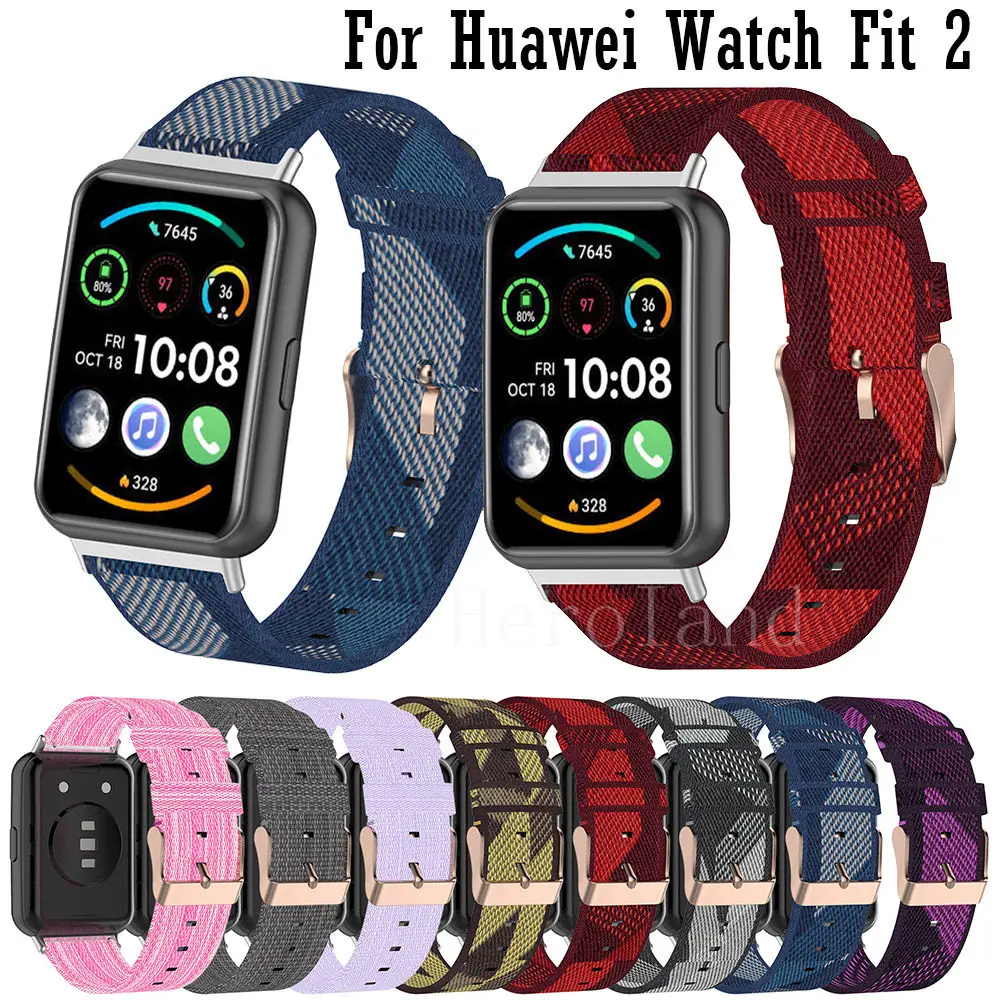 

Nylon WatchBand Strap For Huawei Watch Fit 2 Wristband For Huawei Watch Fit 2 Active Braided Elastic Weave Bracelet Watchstrap