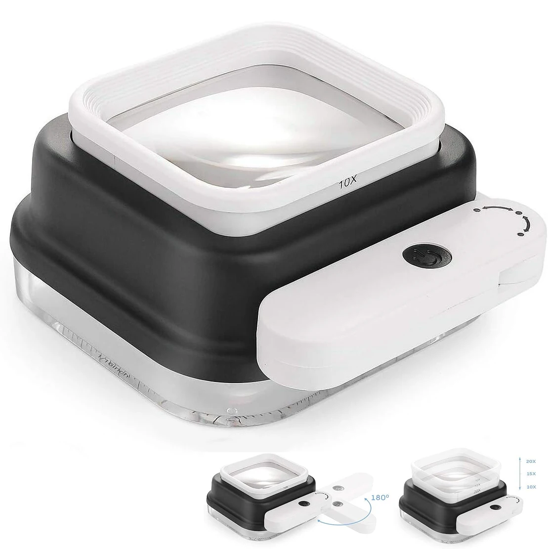 조명 체중계 있는 확대경, 조절 가능한 아이 루페, 휴대용, 동전, 보석, 우표, 통화, 휴대용, 10 배, 15 배, 20 배