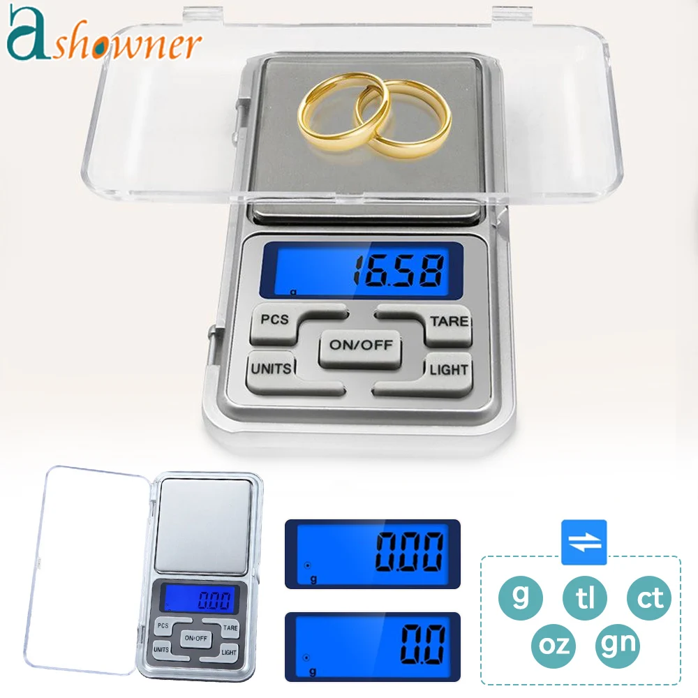 TIST Cuisine Pesant Numérique Portable Balance Électronique Poche Précision Bijoux Balance Poids Balance Cuisine Outils (500g 0.01g) (Size : 500g 0.01g - Foto 10