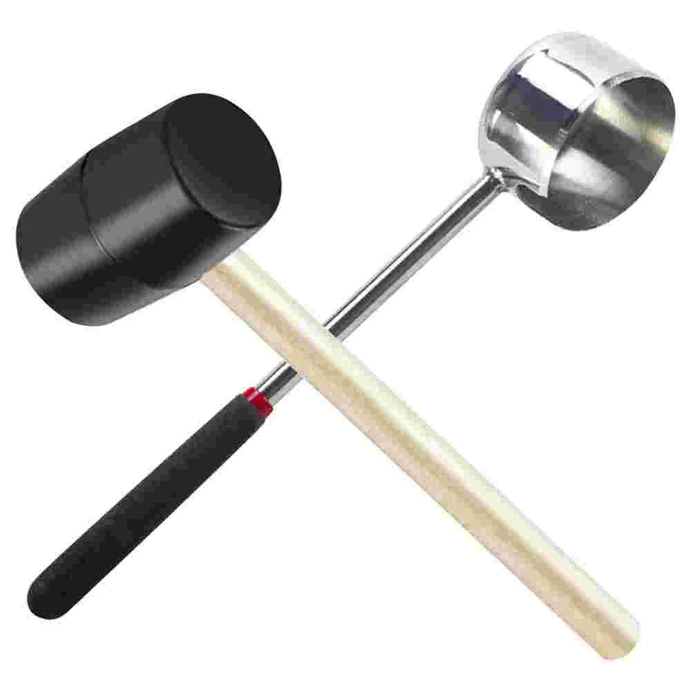 2 шт. резиновый молоток для открывания кокосовых орехов с деревянной ручкой |